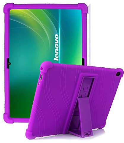 HminSen Funda para Lenovo Smart Tab M10/P10 (no para M10 HD/M10 FHD Rel TB-X605F), carcasa de silicona para Lenovo Tab M10 TB-X505F TB-X505L / P10 TB-X705F / M10 TB-X605F 10.1 Tablet Cover (morado)