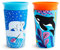 Munchkin Tasse Miracle 360 WildLove, Tasse Apprentissage pour Bébé-Nourrisson, Tasse Antifuites Enfant sans BPA, Compatible Lave-Vaisselle, Emballage Recyclé - 266 ml, Lot de 2, Ours Polaire/Orque