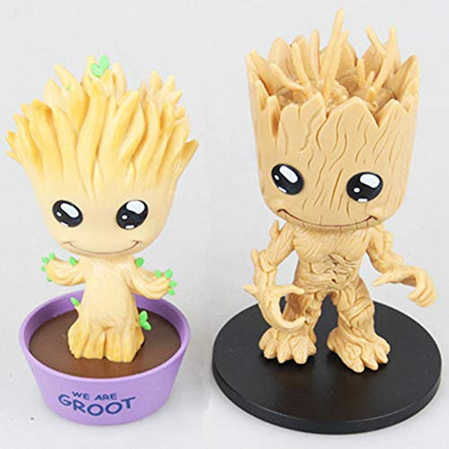 Leegicst Groot Blumentopf Figur, Groot Blumentopf für Pflanzen & Stifte, Groot Blumentopf, Action-Figur aus Guardians of The Galaxy (Groot Figur)