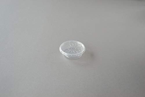 500 Stück Dressing Becher mit Deckel, 50 ml rund transparent Dressingbecher Soßenbecher Dressingschale Degustationsbecher Feinkostbecher Verpackungsbecher Portionsbecher Buttercup Dip Becher