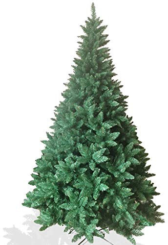 ZIK - Albero di Natale 210 cm Folto (1773 rami) Realistico con Supporto in Metallo, Alberi Natale Realizzato in PVC Ignifugo: NON Infiammabile per la Massima Sicurezza, con Base Stabile a 4 Piedini