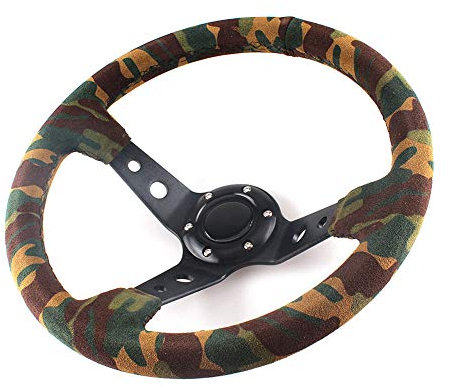 Bunt Racing Wheel Lenkräder,MoreChioce 350mm Sportlenkrad Aluminum Lenkrad Universal 14 Zoll Rennlenkrad Auto Styling Zubehör