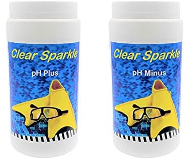 Hexeal Pool 1kg of pH Plus and 1.5kg of pH Minus pH Adjuster Kit One Jar to Increase pH and One Jar to Decrease pH Suitable for all Swimming Pools, Hot Tubs and Spas