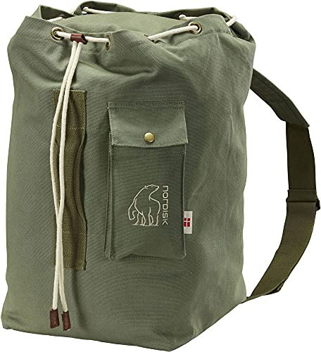 Nordisk Kongsberg 40 Duffel Oliv - Vielseitiger robuster Canvas Rucksack, 40l, Größe 40l - Farbe Four Leaf Clover