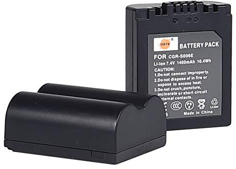 DSTE CGR-S006E S006E Lot de 2 batteries Li-ion compatibles avec Panasonic Lumix DMC-FZ30 DMC-FZ50 DMC-FZ28 DMC-FZ18 DMC-FZ8 DMC-FZ38 DMC-FZ35 DMC-FZ7