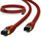 HB-DIGITAL Câble réseau CAT 8.1 F/FTP LSZH Rouge 40 Gbits | Câble réseau LAN Gigabit RJ45 Connecteur Ethernet | Vitesse de transmission 40000 Mbits PIMF 2000 MHz Cat.6 Cat.7 Cat.8 1,5 m