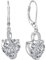 YL Damen Herz Ohrringe 925 Sterling Silber Tropfenohrringe April Geburtsstein Weiß Zirkonia Schmuck Geschenke für Mutter Freundin Damen