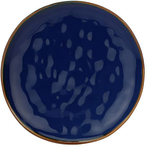 ROSE & TULIPANI MILANO Speiseteller Steingut Teller groß Vintage Essteller Bunt 27cm Concerto (Blu Cobalto/Blau)