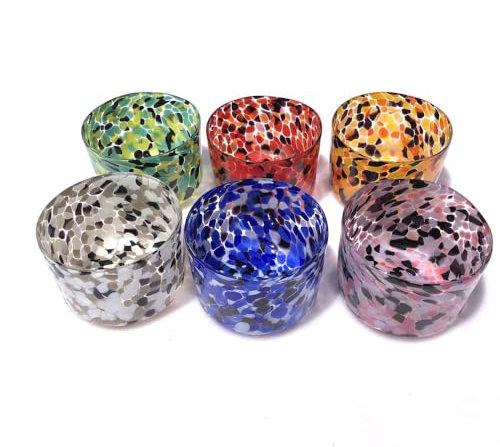 Vetro di Murano, Sei bicchieri bassi per la tavola, bicchieri fatti a mano, Opere in vetro soffiato, YourMurano
