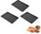 3 PCS Plaque De Cuisson, Plat Four Rectangulaire Plaque Patisserie, Plaque De Cuisson Antiadhésive En Acier Au Carbone Pour Biscuits(Noir)