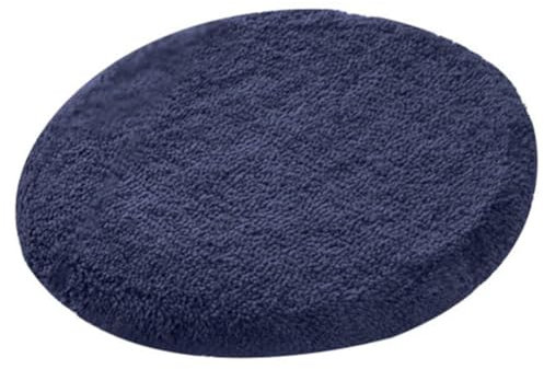 Reyox Alfombrilla de Baño Microfibra, Alfombras de Baño Suave Absorbente Antideslizante Azul Marino Tapa de la Tapa del Inodoro