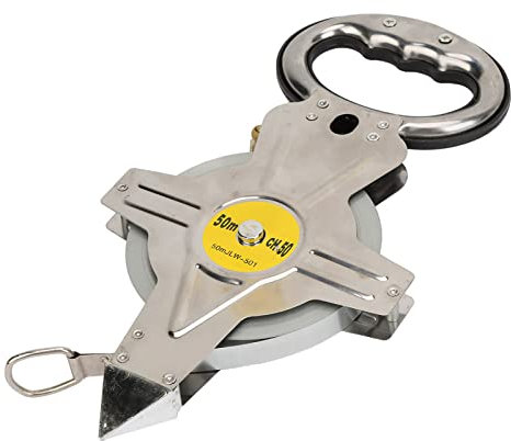 Wakects Ruban à Mesurer en Acier Inoxydable de 50M, Ouvert, Rétractable