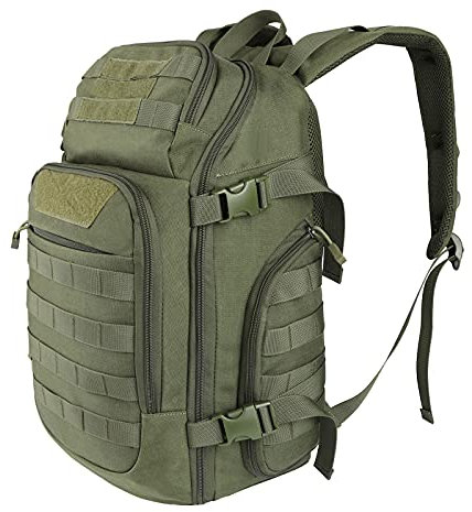ToopMount Rucksack 40L Tactical Backpacker Wanderrucksack Leichte wasserabweisende Multifunktionstasche Rucksäcke für Herren Frauen (Grün)
