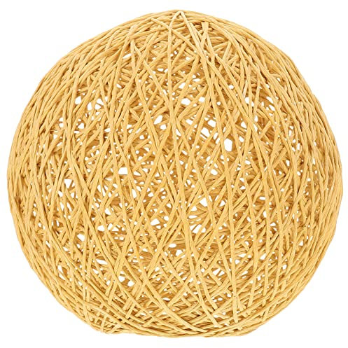STOBAZA Sepak Takraw Lampenschirm Kugellichtabdeckung Lichtschirm für Lampe Leuchte Laterne Kugelförmiger Lampenschirm aus Rattan Lampenschirm aus Papier hängend Weide