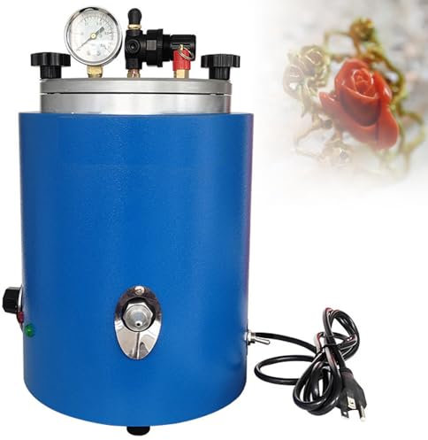 HENGCMM 2,2 l, 220 V, 350 W, rund, Vakuum-Wachsinjektor, Juwelier-Werkzeug, Wachsinjektionsmaschine, einstellbare Temperatur 30 ℃ - 110 ℃, Wachsgießmaschine zum Schmelzen von Pflanzenwachs