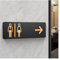 ZPFDSG Cartel Aseos Señalización de Inodoro, señales de baño for Hombres y Mujeres, WC, guía de baño público, Hotel a la Izquierda y Derecha, señal de Aviso de baño acrílico(Color:7,Size:30x10cm)