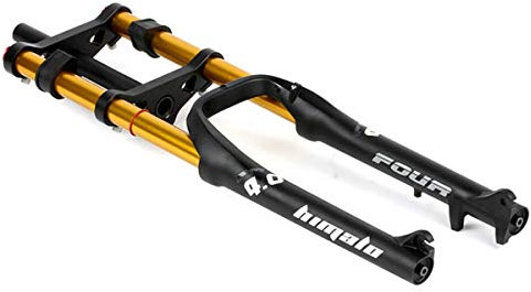 BMX E-Bike Federgabel 26x4,0 Zoll Fahrradgabel Fat Forks MTB/ATV Luftscheibenbremse Dämpfungseinstellung 160mm Federweg QR