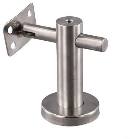 snowchecking Pasamanos curvo recto movible para escalera, pasamanos de pared de acero inoxidable, personalizable y versátil, compatibilidad versátil, estructura fuerte (B)