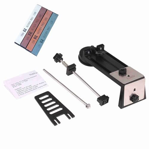 Afilador de Cuchillos que Afila Rápidamente Cuchillos para Cocina, Ahorra Mano de Obra con 4 Piedras de Afilar, Base de Ventosa para Cocina y Uso Doméstico (Afilador y piedra de