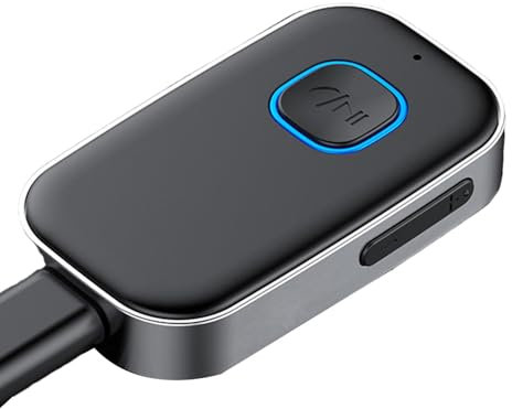Pzuryhg Portable Audio Receiver, J22 Car Receiver, Wireless Adapter for Car Radio, Portable Wireless Music Receiver, 3.5mm Wireless Music Receiver, Hands- Calling