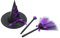 LIFKOME 1 Juego Sombrero De Bruja De Escoba Disfrazarse De Sombrero De Bruja Escobas De Bruja Cosplay Decoración De Brujas Sombrero De Bruja Cosplay Gorro De Bruja El Plastico Púrpura