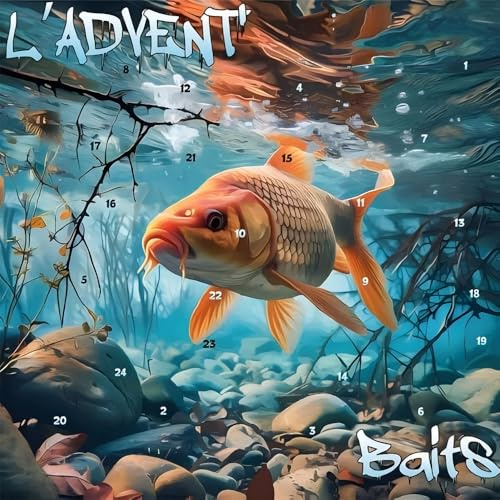 GRFFZX 2024 Weihnachten Angeln Blind Box, L'ADVENT'LURES 2024, 24 Tage Überraschung Lures Countdown Fischzubehör Set, Angelköder Adventskalender Geschenk für Vater Opa Bruder (Karpfen)
