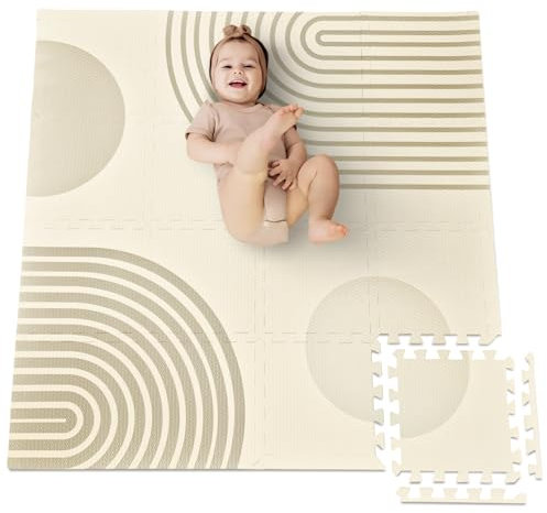 Cateam Weiche Eva-Schaumstoff-Puzzlematte für Babys und Kinder für den Boden - Ineinandergreifende Fliesen für Spielzimmer, Kinderzimmer und Fitnessstudios