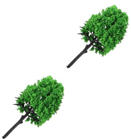 Zerodeko 2st Baumschmuck Modell Bergahorn Miniatur-modellbäume Kleine Bäume Zum Basteln Diorama-Materialien Modelleisenbahn Kleine Kiefer Diorama-bausatz Baumfiguren Tafelbaum Green Plastik