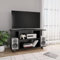 Mobile TV con Ruote Nero 80x40x45 cm in Legno Multistrato (17,96KG)