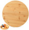 SiGuLiKeJi Plato Giratorio Mesa Redondo de Madera, Ø 30 cm Bandeja Redonda de Bambú Giratoria de 360°, Platos Giratorios para Mesa Servir Aperitivos Queso Especias Mermelada