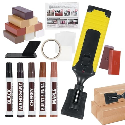 Gihioue Laminate Repair Kit | Wood Repair Kit - Waterproof Paintable Marker 11 Colors For Cabinet Flooring Stains, Cracks, Holes