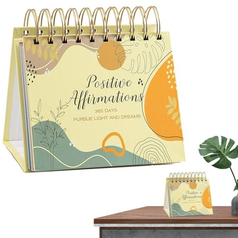 Schreibtischkalender mit inspirierenden Zitaten – Tagebuch mit inspirierenden Affirmationen, klappbarer Tischkalender 2025, Dekoration mit inspirierenden Botschaften, Geschenk von Bienest
