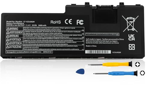 K KYUER 30Wh CF-VZSU0QW CF-VZSU0QJS Laptop Akku für Pana-Sonic ToughBook CF-VEK20 CF-20 MK1 MK2 Rugged 2-in-1 Convertible Tablet Toughpad FZ-A2 FZ-A2A CF-20A0205NG CF-VZSU0QK CF-VZSU0QQ CF-VZSU0QR