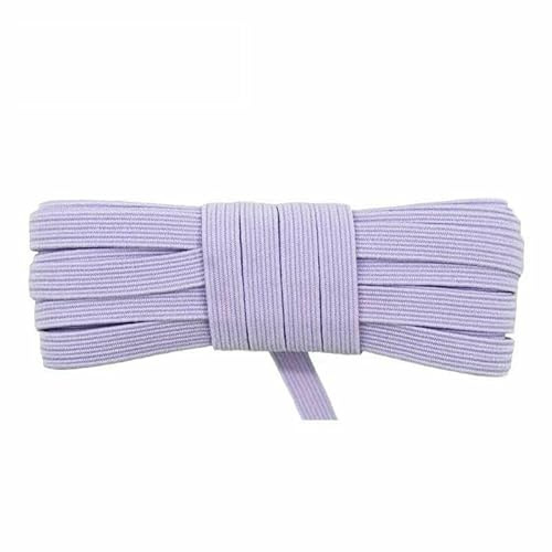 2 5 10 Yard 1/4 6mm flaches, dünnes elastisches Band, Glitzer-Latex-Gummiband, Seil, Notizbuch, Ohrschlaufe, Kleid, DIY-Nähbesatz, Helle Orchidee, 5 Yards
