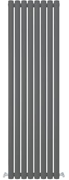 SLINE SANITARY Vertical Designer Oval Column Radiator, Oval Radiator Anthracite, 1600×472mm Double Panel Modern Radiator for Bathroom/Living Room, Central Heating Rads, Amazon Radiator Wall Mounted