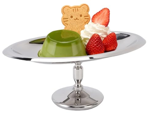 Bol à Dessert Ovale sur Pied en Acier Inoxydable 304,Coupe à Glace en Métal | Bol à Sundae Réutilisable pour Fruits, Pudding, Yaourt, Coupe à Dessert Élégante pour Fêtes à La Maison