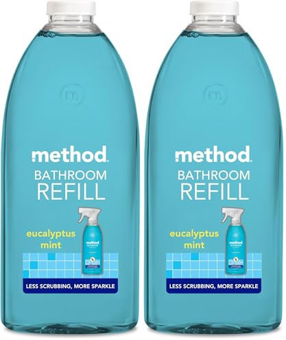 Method Bathroom Cleaner Refill, Eucalyptus Mint, 2 L (Pack of 2)