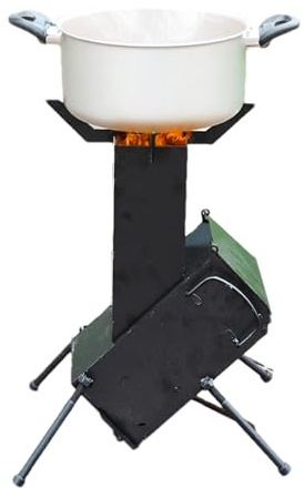 Raketenofen zum Kochen, Raketenofen Camping | Selbstspeisender | ofen, Heizbrennerofen, Outdoor-Herd zum Kochen, Camping, Wandern, Angeln, Rucksackreisen
