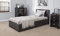 GFW Classic Leather Upholstered Ottoman Storage Bed With Gas End Lift & Under Bed Storage, Single, Faux Leather, Black