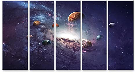 islandburner Bild auf Leinwand Planeten Des Sonnensystems Im Weltraum Jugendzimmer Kinderzimmer Bilder Wandbilder Poster