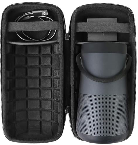 Khanka Tasche Reisetasche für Bose SoundLink Revolve Bluetooth Lautsprecher (passend für Ladestation, AC-Adapter und USB-Kabel) round