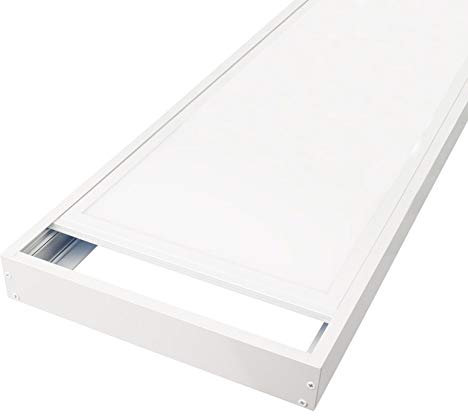 LEDUNI ® Marco Panel LED Empotrable Kit de Superficie Panel 60X30 Marco de Montaje Superficie Borde Blanco 60X30