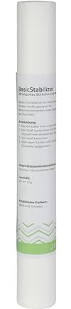 SEMPLIX BasicStabilizer - mittelstarkes Stickvlies zum Wegreißen für feine bis mittlere Stoffe (weiß, 33 cm x 10 m)