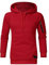 Xmiral Herren Sweatshirt Top Herbst Langarm Plaid Hoodie Mit Kapuze T-Shirt Outwear(XL,Rot)