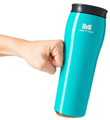 Mighty Mug The Untippable Mug | Greift wenn er getroffen wird, hebt sich für Schlucke an | Isolierter Edelstahlbecher | Becherhalter geeignet | Geschenke für Damen und Herren | auslaufsicher | 6