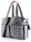 Jenleestar Wickeltasche, Wickeltasche mit Kinderwagengurten und Schultergurt für Krankenhaus und Mutterschaft, große Kapazität, Baby-Wochenend-Reisetasche (grau), grau, XL, Grau, XL