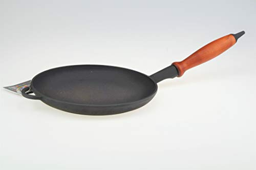 Syton 22 cm Pfannkuchen Crepespfanne aus Gusseisen Premium Induktionsfähig