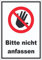 Bitte nicht anfassen Aufkleber A9 (37x52mm)