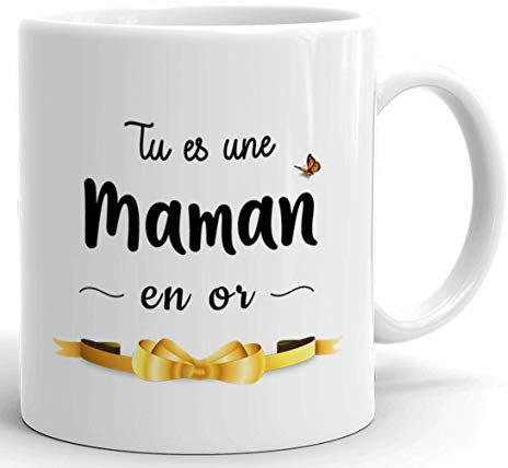 L'Esprit Des Anges Tasse-Mug Cadeau Maman -Tu es une Maman en Or- Idée Cadeau Maman Original Anniversaire Fête de Mères Noël
