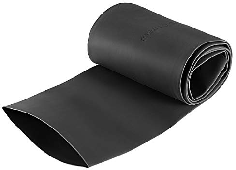 sourcing map Heat Shrink Tubing 60mm Dia 98mm Flat Width 1m - Black | 2:1 Shrinkable Tube Wraps Electric Insulation Wire Bundling
